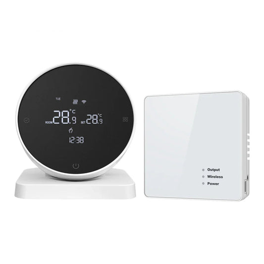 Smart Thermostat WiFi Temperature Controller for Water and Gas Boilers Two Piece Voice Assistant Compatible Fall 2025