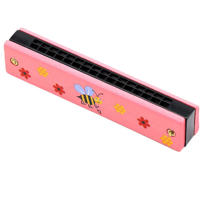 Children Wooden Harmonica Music Toys for Kindergarten Beginners