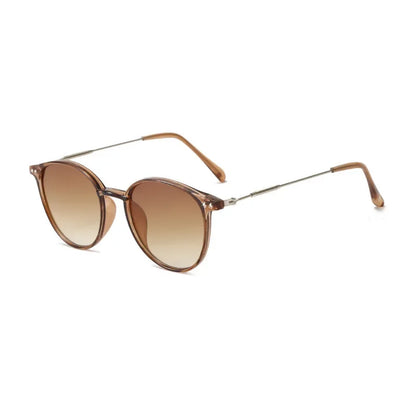 Set di occhiali da sole a forma di occhio di gatto rotondi piccoli per donne e uomini - occhiali vintage sottili, 2 paia