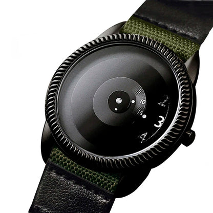 Quartz Handless Watch Canvas Strap Minimalist Style