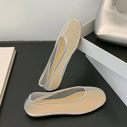 Lightweight Women Ballet Flats - Shallow Slip On Mesh