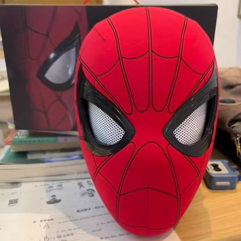 Remote-Controlled Spider-Man LED Cosplay Headgear with Glowing Red and Black Design 2026