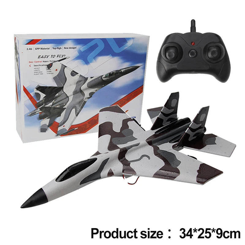 EPP Remote Control SU-35 Fighter Plane - 2.4G Glider Aircraft for Kids, Easy to Fly Toy