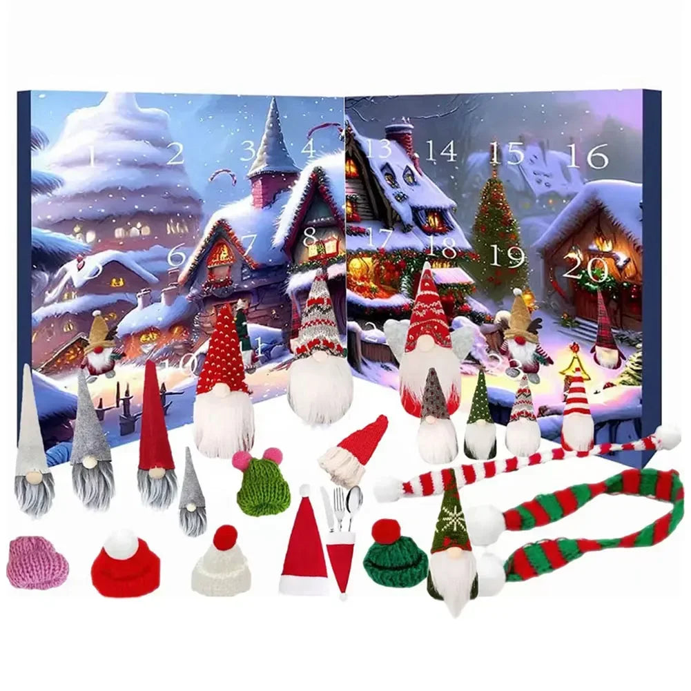 Plush Gnome Holiday Countdown Set – Christmas Decor 2025