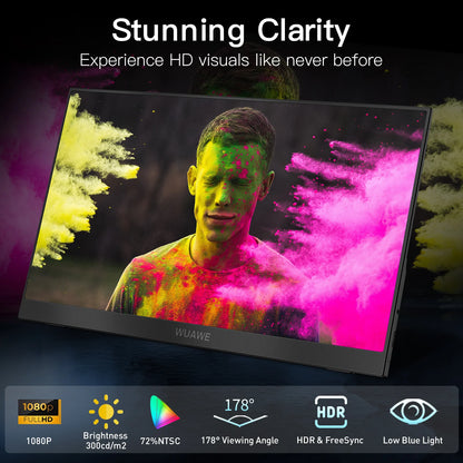 Monitor portátil de 15.6 pulgadas USB C HDMI HDR pantalla de viaje