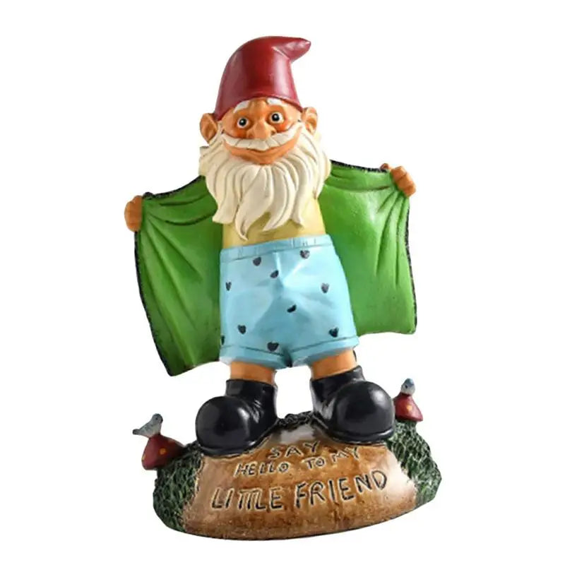 Statua Gnomo da Giardino Figurina Esterna Decorazione Fiabesca Giardino Estate 2026 Decorazione Unica per Cortile