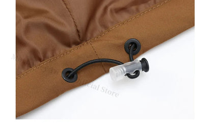 Chaqueta impermeable para hombre para senderismo - Poliéster con capucha extragrande