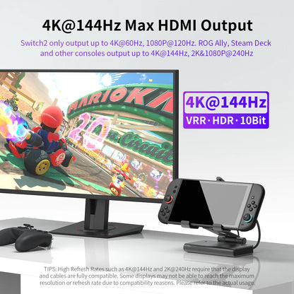 Estación de acoplamiento 100W con ventiladores dobles Dock de juego HDMI 4K