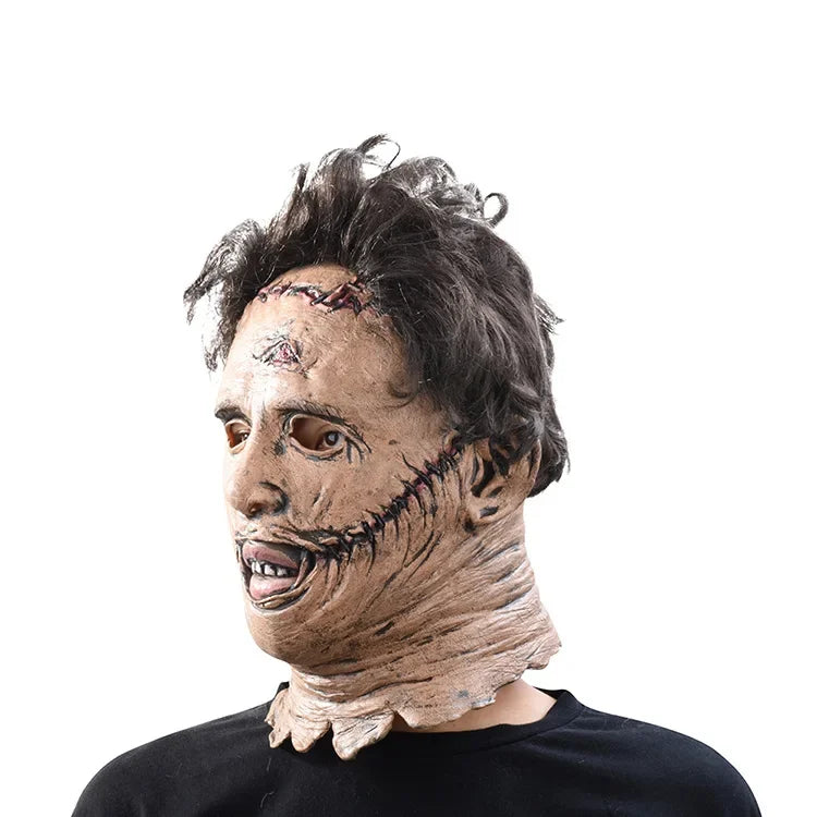 Leatherface-masker van Texas Chainsaw Massacre van siliconen, horrorcosplaymasker voor volwassenen, rekwisiet voor Halloweenfeesten 2026