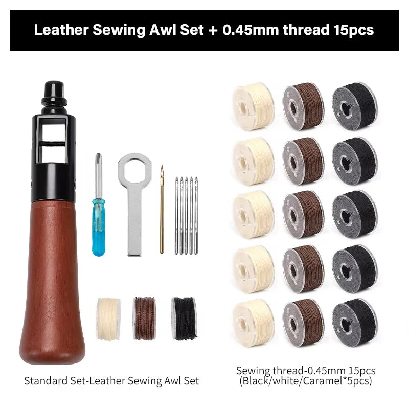 Kit de couture en cuir – ensemble d'outils premium pour couture à la main pour artisanat cuir et réparation de toile, cadeau automne 2026