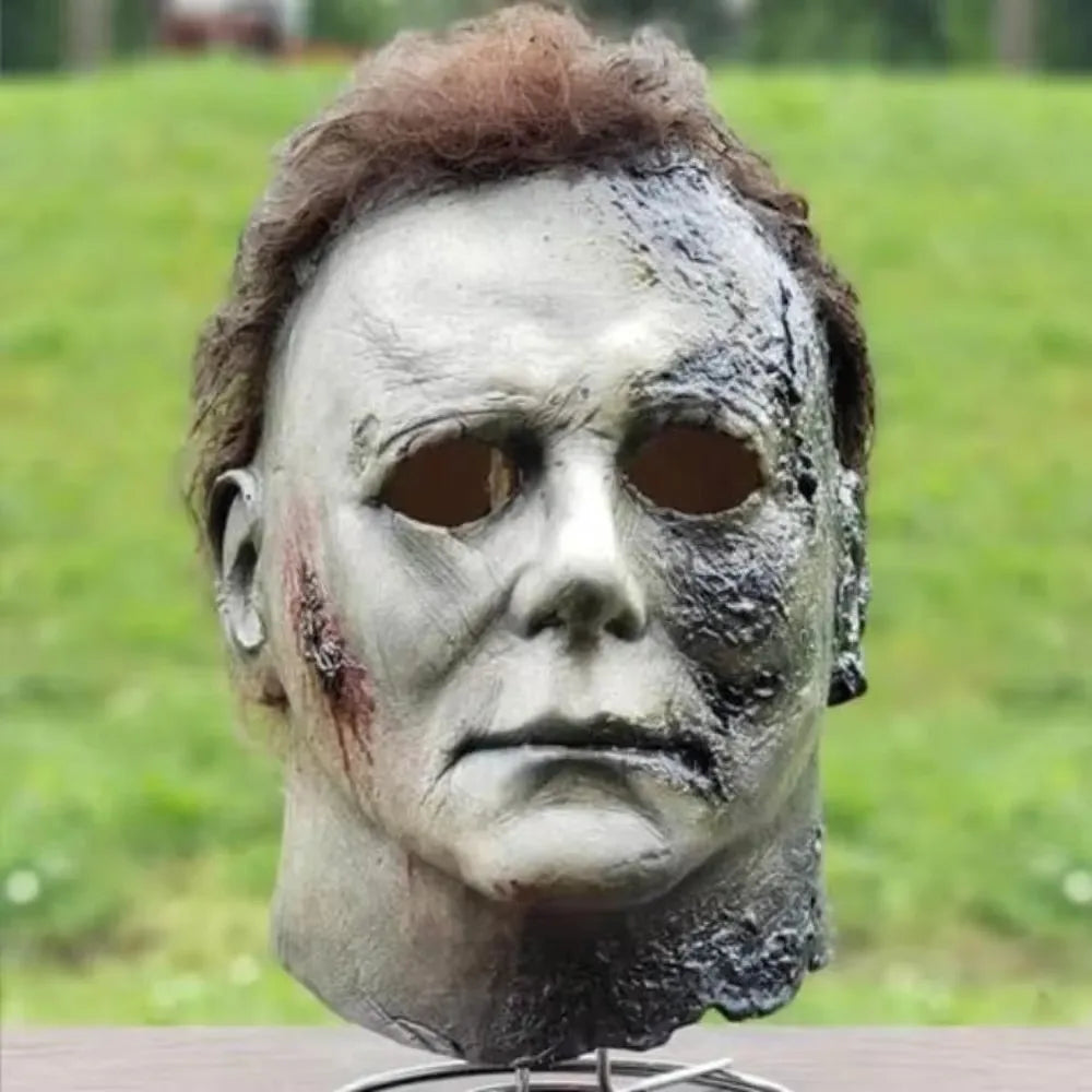 Eng siliconen cosplaymasker van Michael Myers met littekens van brandwonden, dat het hele gezicht bedekt, Halloween-horrorrekwisiet 2026