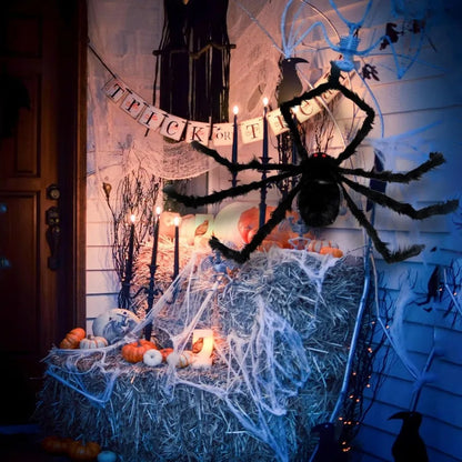 Enorme stoffen Halloween-spin voor binnen en buiten, tuin-, veranda- en spookhuisdecoratie 2026