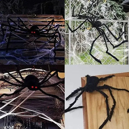 Enorme stoffen Halloween-spin voor binnen en buiten, tuin-, veranda- en spookhuisdecoratie 2026