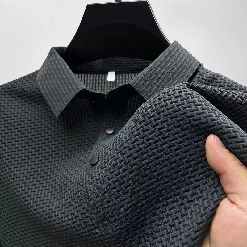 Breathable men's polo shirt – short sleeve, casual summer style, slim fit versatile top