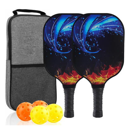 Variant image for USAPA Approved Pickleball Paddle Set of 2 with 4 Balls and Carrying Bag - Lightweight Fiberglass Rackets for Indoor and Outdoor Play-5