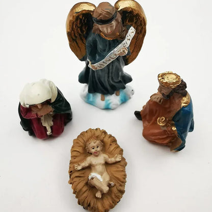 Nativity Set 11-Piece Resin Christmas Ornaments Manger Scene Catholic Figurines Decor Holiday 2025 Gift