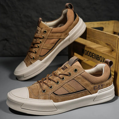 Durable men's outdoor sneakers - anti-slip wear-resistant fabric upper, for hiking and casual everyday