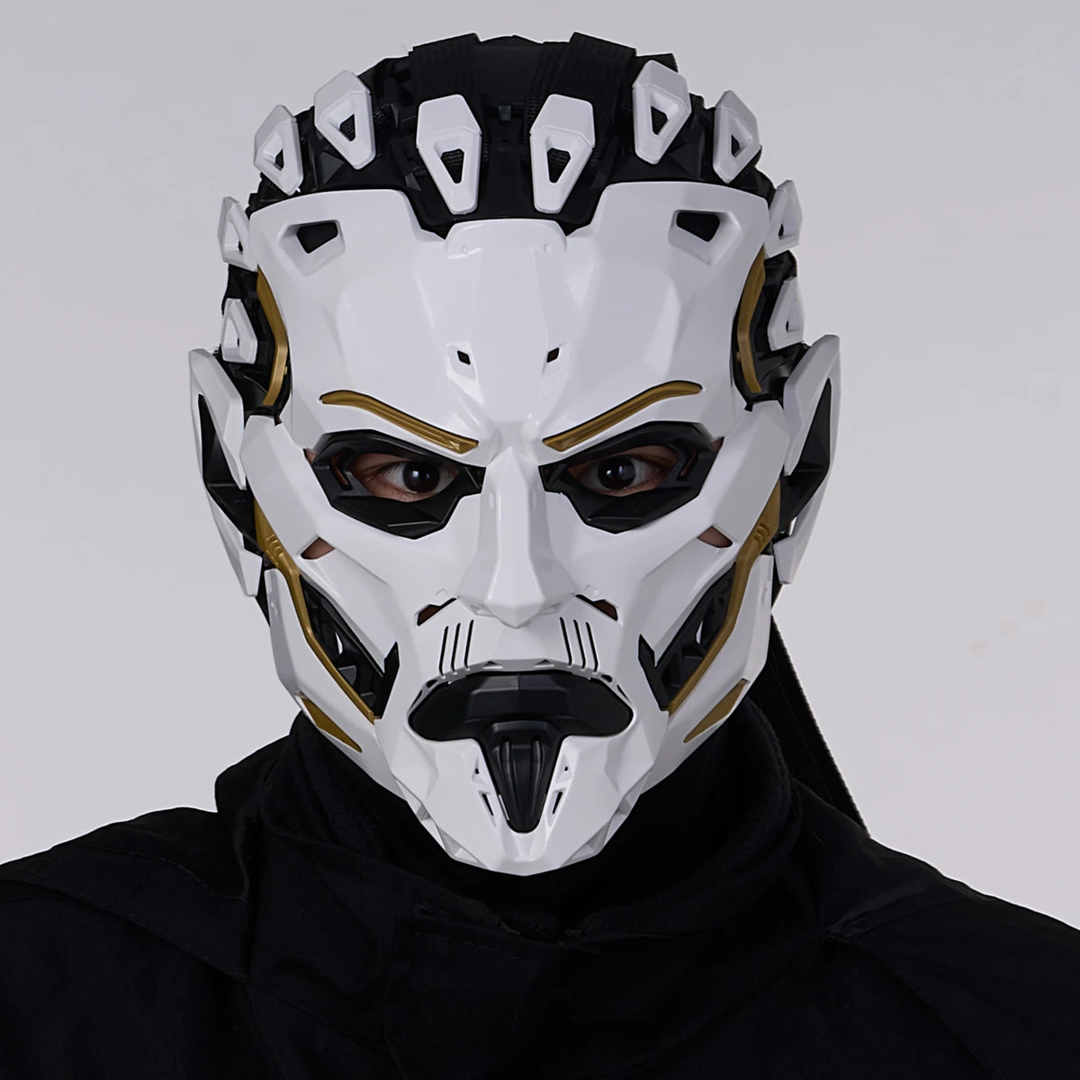 JAUPTO punk Witcher PVC-cosplaymasker voor het hele gezicht, hoogwaardig feestattribuut, Halloweenaccessoire 2026
