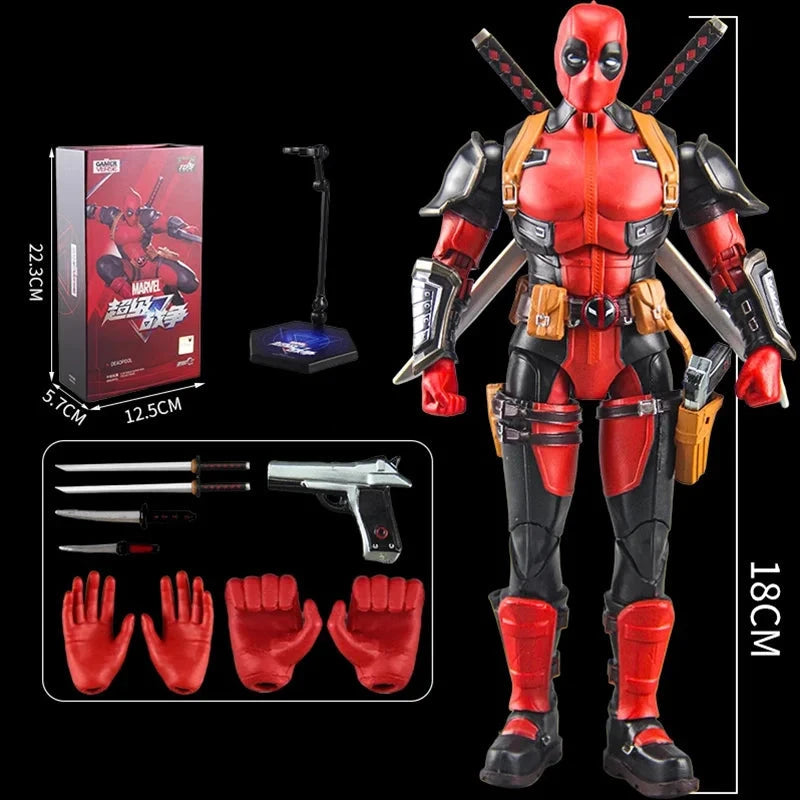 Super War Deadpool & Wolverine Collectible Actionfigurer - Anime-inspirerte leker