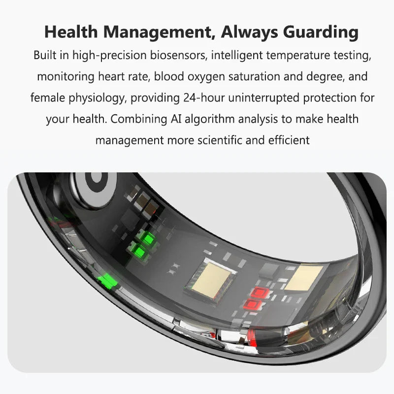 Smart Ring Heart Rate Blood Oxygen Monitor Sleep Tracker 5ATM Waterproof Camera Control Fall 2025 Viral Gift