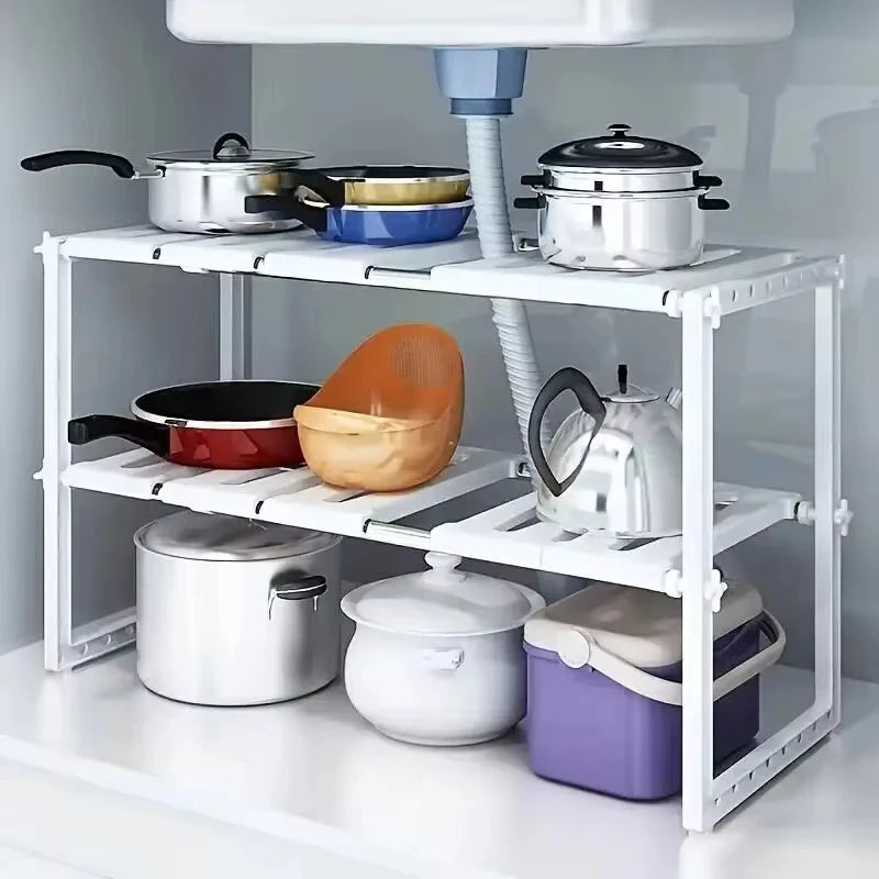 Stackable Sink Organizer Shelves - Home Organizers for Kitchen & Bathroom Storage Solutions