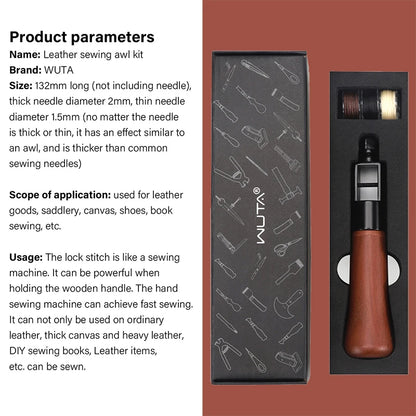 Kit de couture en cuir – ensemble d'outils premium pour couture à la main pour artisanat cuir et réparation de toile, cadeau automne 2026