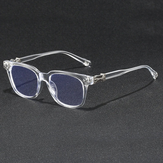 Occhiali con filtro luce blu - Montatura oversize con decorazioni in strass, regalo tendenza autunno 2026