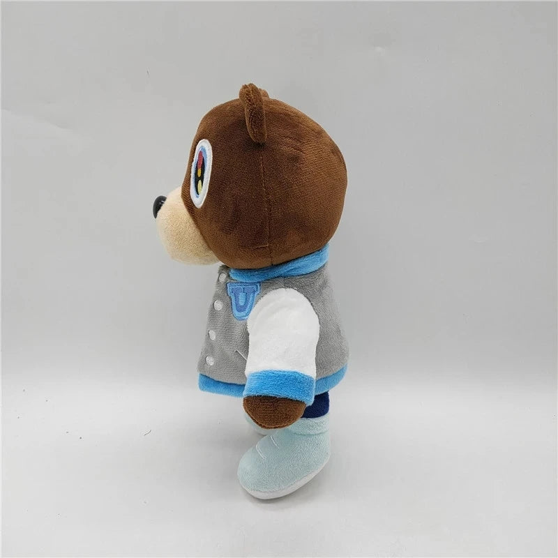 Kawaii Kanye West Dropout Bear Plush Toy - 26cm (10.2 inch) Soft Stuffed Teddy Bear for Graduation Decor, Unique Birthday Gift for Fans