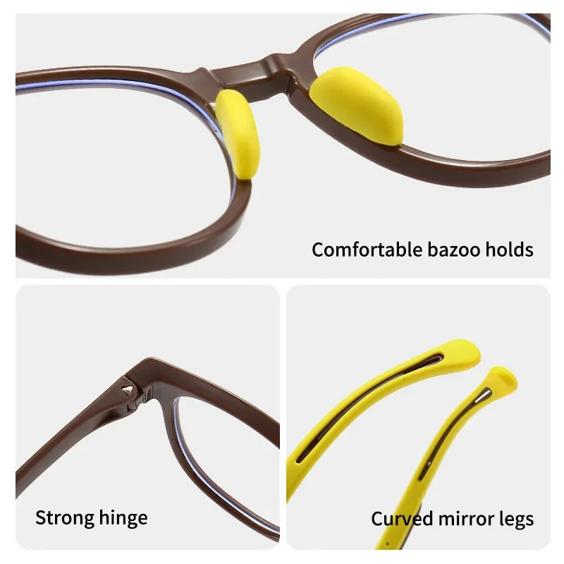Blue Light Blocking Glasses Kids Eyewear Anti Eyestrain UV Protection for Digital Devices Back to School 2026