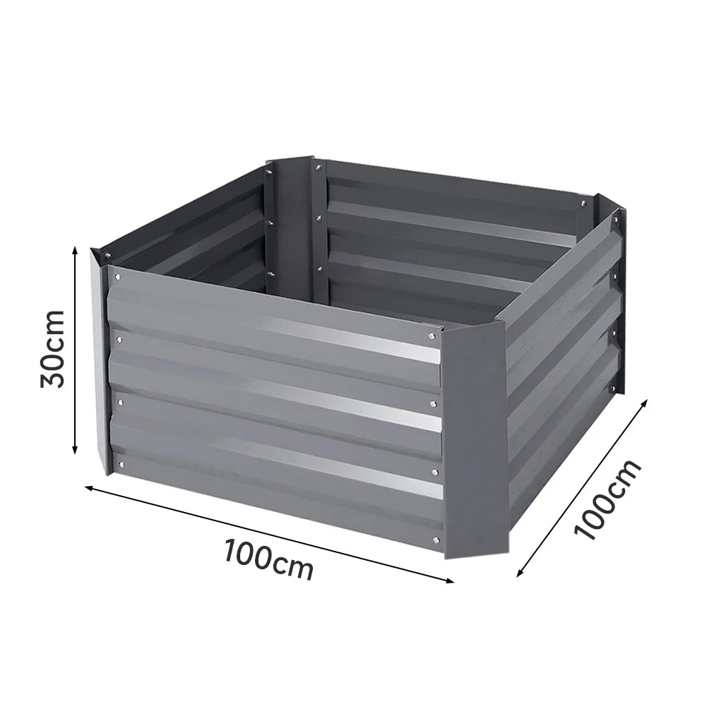 Variant image for Metal Raised Garden Bed 4x2ft Rectangular Planter Box for Flowers, Vegetables, and Herbs in Black-3