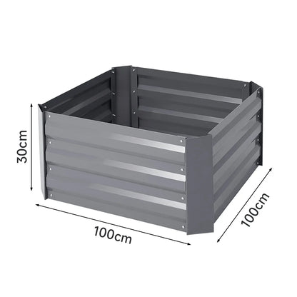 Variant image for Metal Raised Garden Bed 4x2ft Rectangular Planter Box for Flowers, Vegetables, and Herbs in Black-3