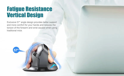 Bluetooth Vertical Ergonomic Mouse With OLED Screen