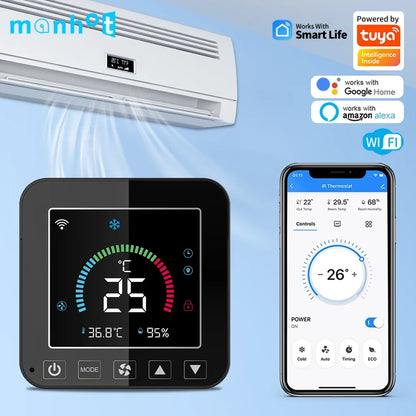 Slimme thermostaat WiFi infraroodcontroller voor airconditioner temperatuur- en vochtigheidsmonitor herfst 2025 huisautomatisering