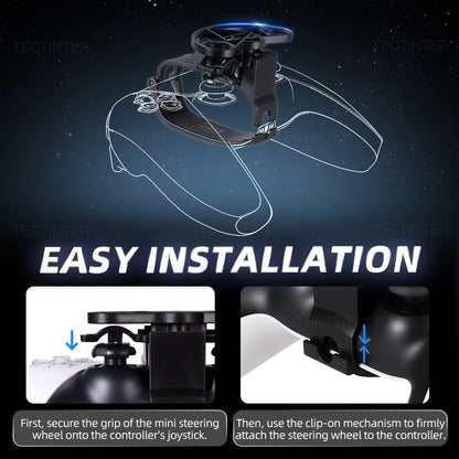 PS5 Controller Mini Steering Wheel Racing Gamepad Accessory 360 Degree Rotation Enhanced Gameplay Summer 2026 Gift