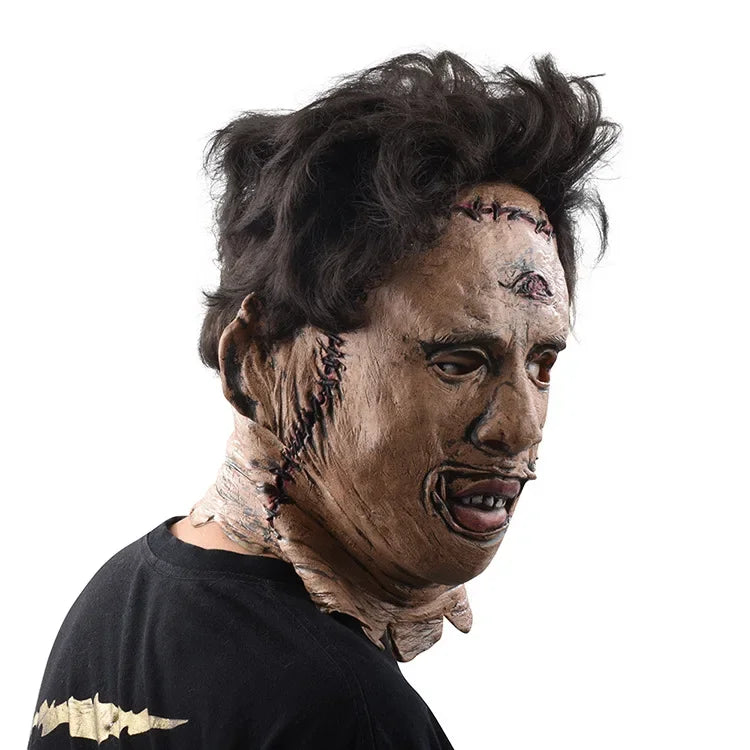 Leatherface-masker van Texas Chainsaw Massacre van siliconen, horrorcosplaymasker voor volwassenen, rekwisiet voor Halloweenfeesten 2026