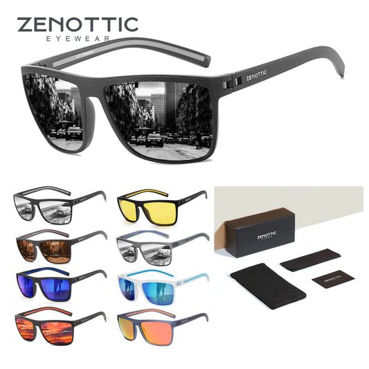 Occhiali da sole polarizzati – montatura leggera TR90 occhiali quadrati protezione UV400, outdoor estate 2026