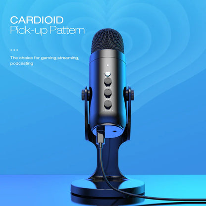 USB Condenser Microphone Desktop Mic For Streaming Podcast