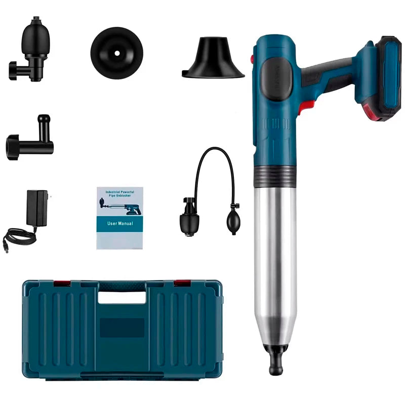 High-Pressure Air Plunger Cordless Drain Unclogging Kit For Sewer Pipes With Attachments Fall 2026 Home DIY