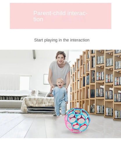 Sonajero mordedor pelota juguetes sensoriales para recién nacidos suaves y seguros