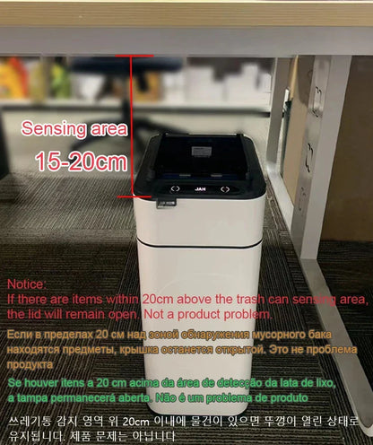 Trash Can 20L Stainless Steel Sensor Kitchen Bin Hands Free