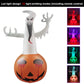 Halloween Inflatable Ghost Pumpkin with LED Lights & Remote Control – 12 Lighting Modes for Indoor & Outdoor Use