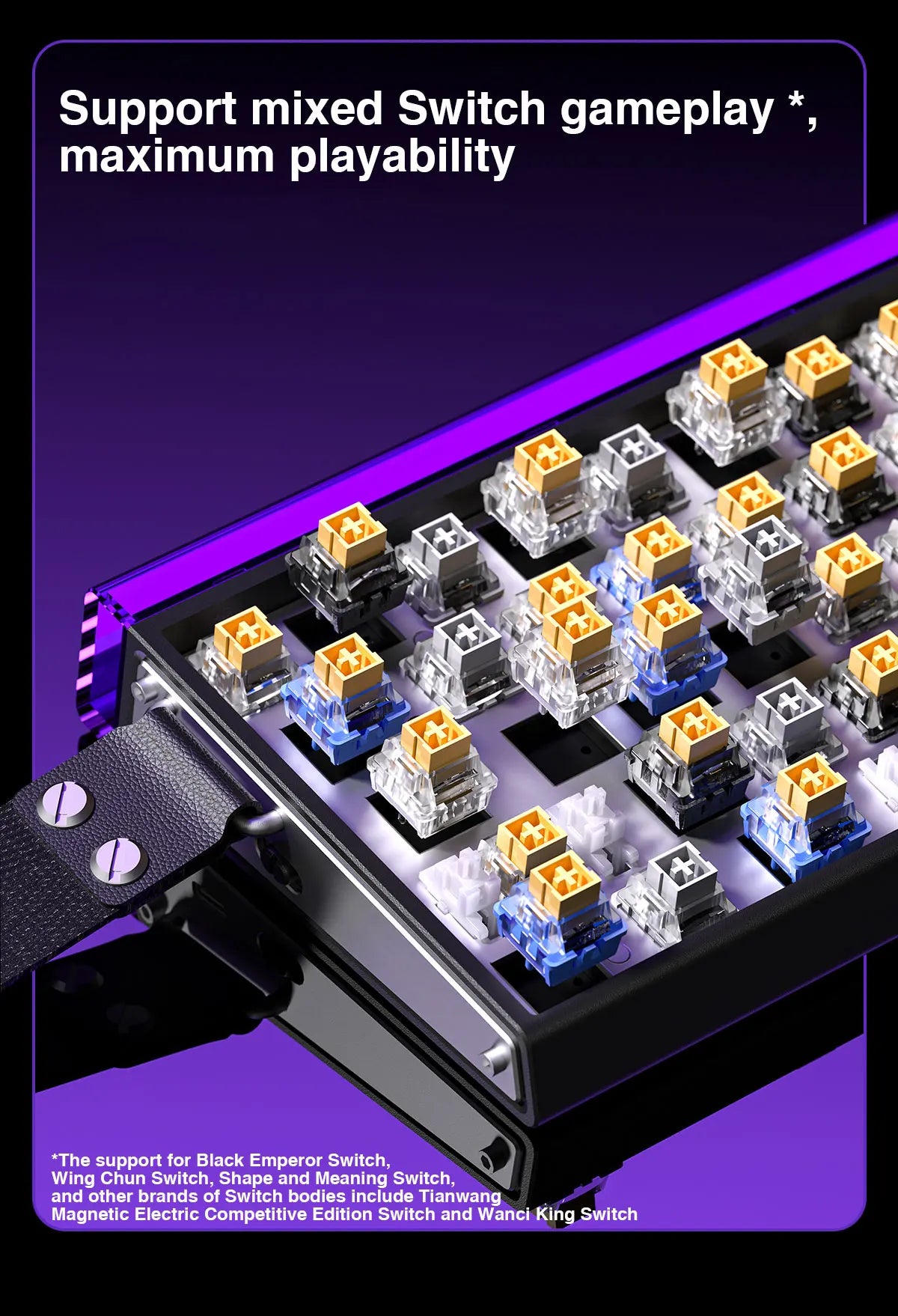 Mechanical Gaming Keyboard 68 Key RGB Compact Esports