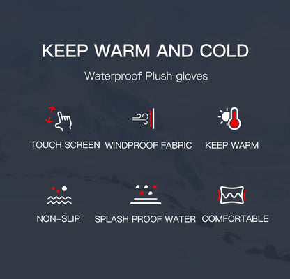 Winter Thermal Touchscreen Gloves – Windproof & Water-Resistant, Non-Slip Unisex Gloves for Cycling and Cold Weather