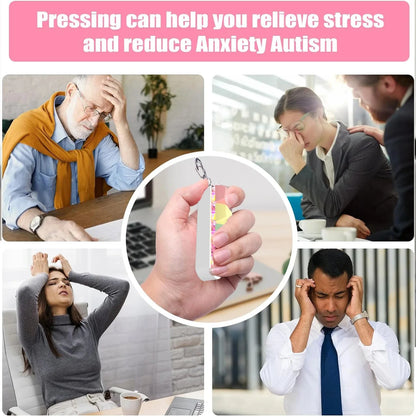 Keyboard Fidget Toy LED Keychain 4 In 1 Stress Relief