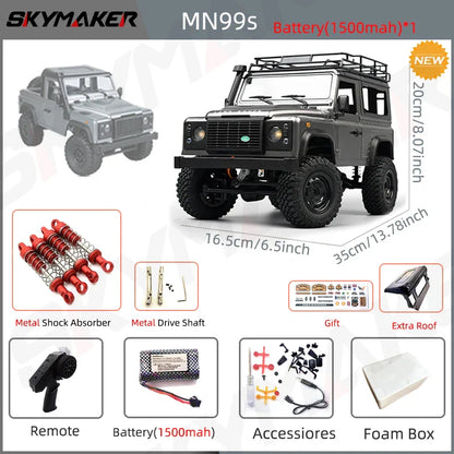 RC Car Rock Crawler RTR 2.4G 4WD Defender Style Offroad Toy Back To School 2025 Gift