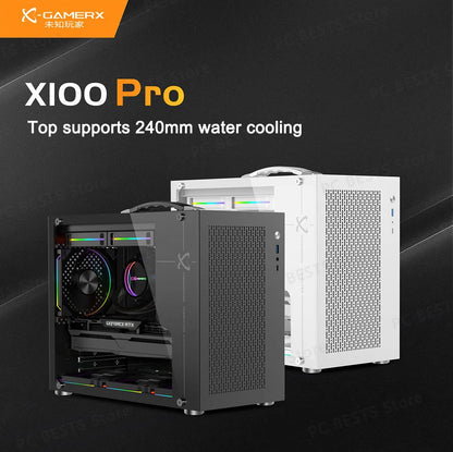 Boîtier PC Mini ITX Côté Transparent Refroidissement Liquide 240mm