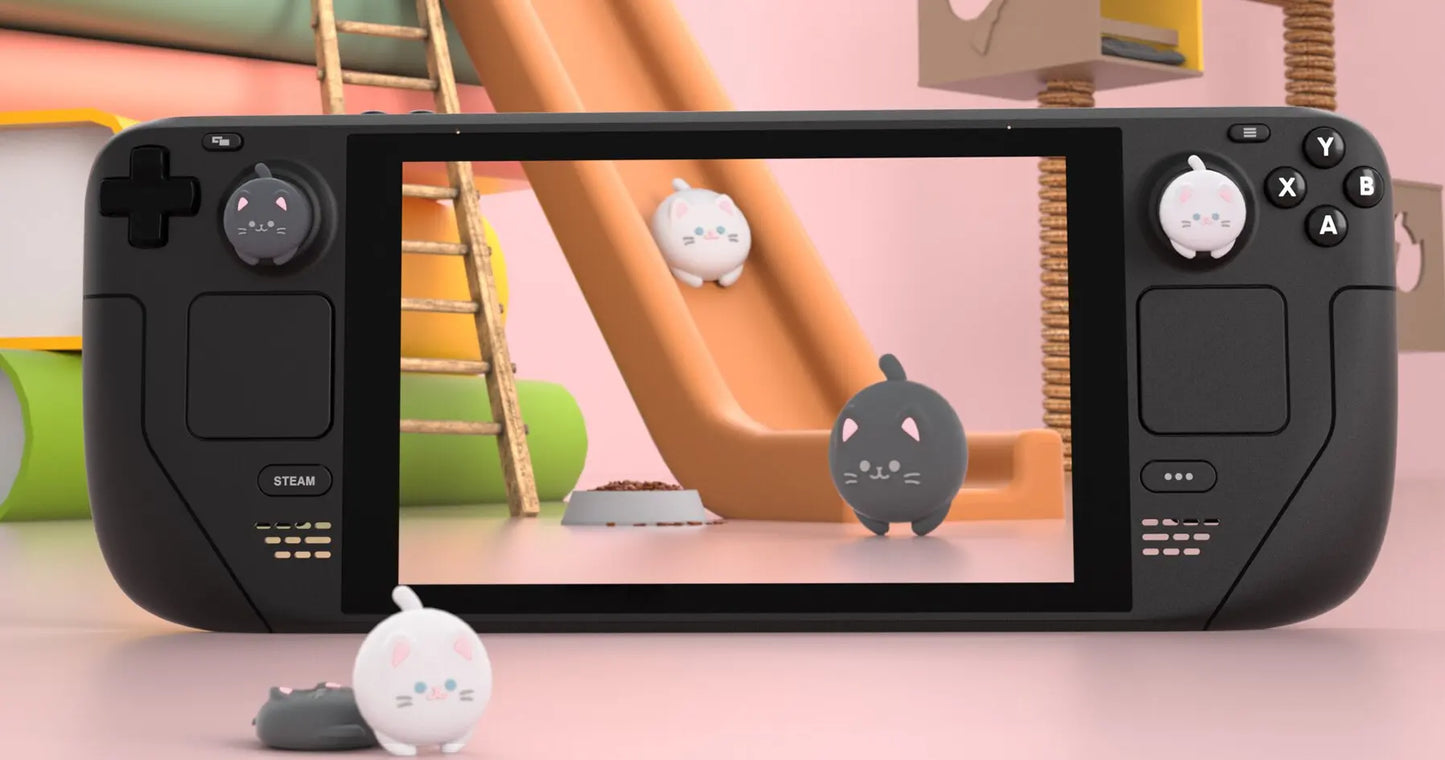 Tapas de agarre para pulgar Gato Cubiertas de joystick Steam Deck PS Portal