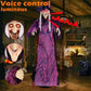 6-Foot Life-Size Animated Talking Witch in Purple – Sound-Activated Halloween Witch with Glowing Eyes and Screeching Sound for Indoor and Outdoor Decor