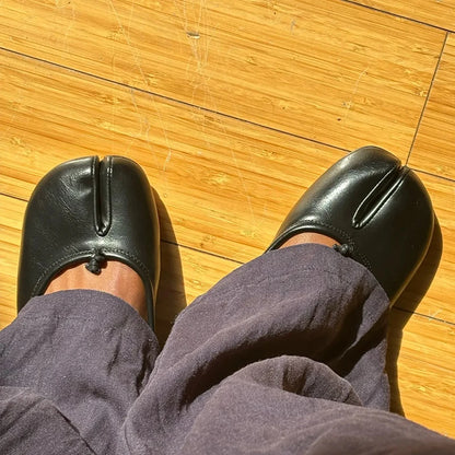 Lightweight Womens Split Toe Ballet Flats - Mary Jane, PU