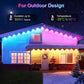 Smart RGBIC Permanent Outdoor LED Fairy Christmas Lights  - Waterproof Eaves Lighting for Christmas and Holiday Decor, Bluetooth Control